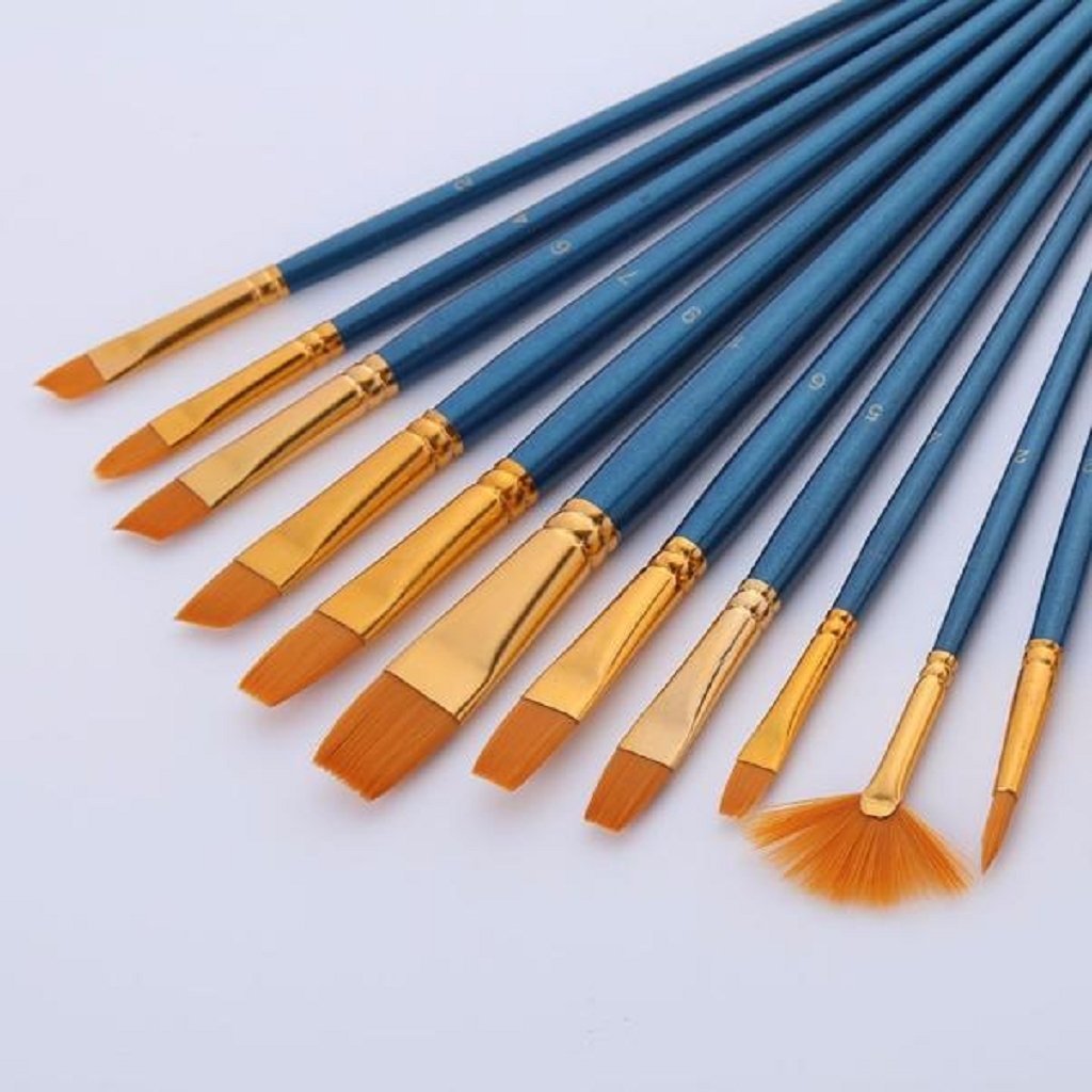 Mikey Store 5pcs Art Paint Brush Set for Watercolor Professional Paint ...