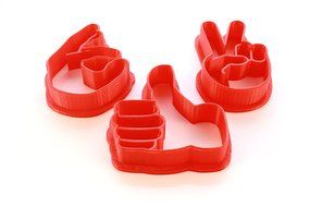 3-Pack Hand Sign Emoji Cookie Cutters N4