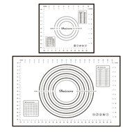 Daixers Silicone Baking Mats Large 23.62" x 15.74" ,Non Stick Non Skid Pastry-Mat with Measurements (Red) N8
