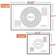 Daixers Silicone Baking Mats Large 23.62" x 15.74" ,Non Stick Non Skid Pastry-Mat with Measurements (Red) N9