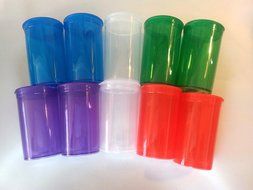 50 Pack Multicolor 13 Dram Pop Top Bottle- Vial Medical Herb Pill Box Containers N2