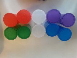 50 Pack Multicolor 13 Dram Pop Top Bottle- Vial Medical Herb Pill Box Containers N3