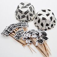 1 X Congrats Grad Cupcake Liners and Picks by Fun Express
