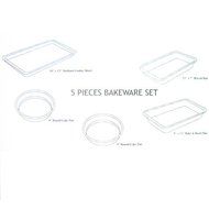 5 pc Nonstick Bakeware Set Cooking Pans Cookie Sheet Round Cake Bake Oven Roast N2