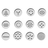 NuVita Cookie Press Set, 19 attachments 6 Decorating Tips and 13 Discs - Super Comfy Grip and Steady Design -... N7