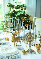 Talking Tables Party Porcelain Hanging Star Decorations (3 Pack), Gold N3