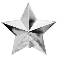 Talking Tables Party Porcelain Hanging Star Decorations (3 Pack), Gold N5