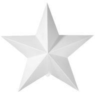 Talking Tables Party Porcelain Hanging Star Decorations (3 Pack), Gold N6