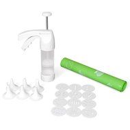 Christmas Cookies Press Dough Cookie Maker Gun Set with 12 Fun Shaped Cookie Cutter Tips for Icing, Includes Silicone...