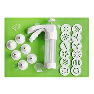 Christmas Cookies Press Dough Cookie Maker Gun Set with 12 Fun Shaped Cookie Cutter Tips for Icing, Includes Silicone... N3