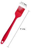 StarPack Premium Silicone Basting Brush with Hygienic Solid Coating, Bonus 101 Cooking Tips (Cherry Red) N4