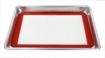 New Star 38446 Commercial 18-Gauge Aluminum Sheet Pan and Silicone Baking Mat Set, 15 by 21-Inch N2