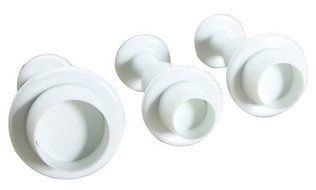 BleuMoo New 3x Round Fondant Cake Decorating Sugarcraft Plunger Cutters Tools Mould Mold N2