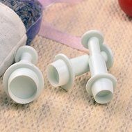BleuMoo New 3x Round Fondant Cake Decorating Sugarcraft Plunger Cutters Tools Mould Mold N5