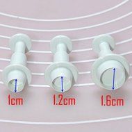 BleuMoo New 3x Round Fondant Cake Decorating Sugarcraft Plunger Cutters Tools Mould Mold N7