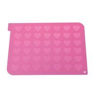 Silikomart Silicone Wonder Cakes Collection Macarons Baking Mat with 24 Disposable Piping Bags, Hearts N2