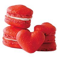Silikomart Silicone Wonder Cakes Collection Macarons Baking Mat with 24 Disposable Piping Bags, Hearts N6