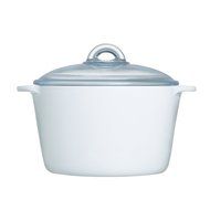 Luminarc Robin Shea Casserole with Lid (Set of 1), 3 L/3.1 quart, White