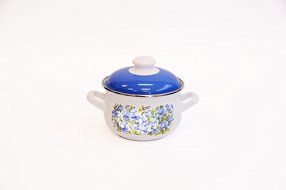 Europeware K15289/18 3.0 Decorative Enamel Casserole Pan, Medium, Blue