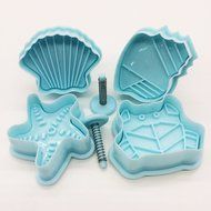 Cookie Cutters, Kootips 4 Pcs/set Sea Life Cookie Cutter Marine Life Fondant Cutter Cup Cake Decorating Tools... N2
