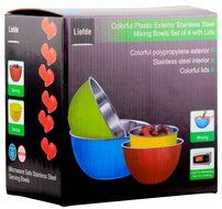 Stainless Steel Mixing Bowls, Kitchen Dezire LiefDe Plastic Coated High Quality Stainless Steel Mixing Bowls,... N7