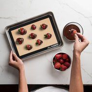 Love-KANKEI Food-Grade Non-Stick Silicone Baking Mat Set (2), Half Baking Sheet, Silicone Baking Sheet 11.6x16.5inches... N6