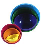 Set of 6 Gourmet Home Products Brand Bold Colored Nesting Mixing Bowls in 6 Different Sizes N5