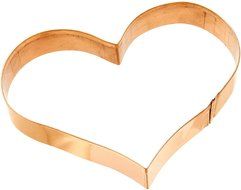 Old River Road Heart Shape Cookie Cutter, Copper