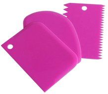 BleuMoo 3Pcs Pastry Butter Dough Cake Cookie Scraper Decorating Cutter DIY Tools