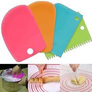 BleuMoo 3Pcs Pastry Butter Dough Cake Cookie Scraper Decorating Cutter DIY Tools N3