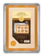 Mrs. Anderson&rsquo;s Baking Non-Stick Silicone Half-Size Baking Mat and Cookie Pan Baking Sheet Set, 12-Inch x 18-Inch N2
