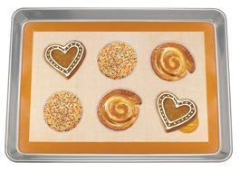 Mrs. Anderson&rsquo;s Baking Non-Stick Silicone Half-Size Baking Mat and Cookie Pan Baking Sheet Set, 12-Inch x 18-Inch N3