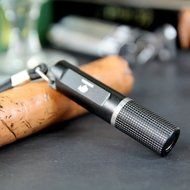 Cigar Punch Cutter - Rubber Coated, With Key Chain (Black) N6