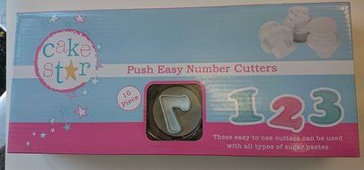 Culpitt Cake Icing Sugarcraft Star Push Easy Number Cutters Cut Out Set 10 Piece