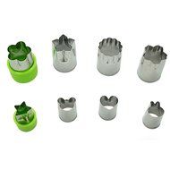 BBolive Stainless Steel Vegetable Cutter Shapes Set ( 8 Piece) , Mini Cookie Cutters Flower Shape Slicer Cake...