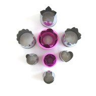 BBolive Stainless Steel Vegetable Cutter Shapes Set ( 8 Piece) , Mini Cookie Cutters Flower Shape Slicer Cake... N6