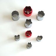 BBolive Stainless Steel Vegetable Cutter Shapes Set ( 8 Piece) , Mini Cookie Cutters Flower Shape Slicer Cake... N9