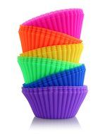 New Star Foodservice 44270 Reusable Silicone Baking Cups and Cupcake Liners (Set of 2), Pink