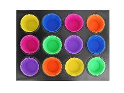 New Star Foodservice 44270 Reusable Silicone Baking Cups and Cupcake Liners (Set of 2), Pink N4