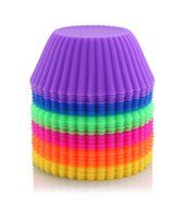 New Star Foodservice 44270 Reusable Silicone Baking Cups and Cupcake Liners (Set of 2), Pink N9
