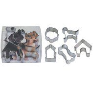 Miniature Dog Tin Cookie Cutter 5 Pc Set L1871b
