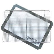 Premium Stainless Steel Cooling Rack &amp; Silicone Baking Mat Cookware Set - Fits Standard Half Sheet Pan - Perfect...