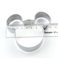 Mickey Mouse Cookie Cutter - Stainless Steel, 3.5inch, for Anniversary Birthday Christmas New Year Party N4