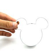 Mickey Mouse Cookie Cutter - Stainless Steel, 3.5inch, for Anniversary Birthday Christmas New Year Party N6
