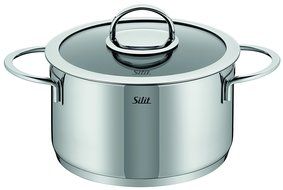 WMF 91.0324.6066 Vignola High Casserole with Lid, 6.6-Quart, Silver