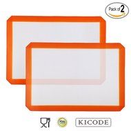 Kicode - 2x Silicone Baking Mat - Healthy Cooking - Food-Safe Certified - Oven Tray Liners and Cookie Sheets -... N22