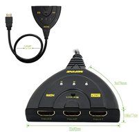 Hdmi Switch Box, Mifine Auto Switch 3 in 1 out Flexible 3 Port Switcher V1.4, Support 4kx2k Ultra HD, 3D, Full... N11