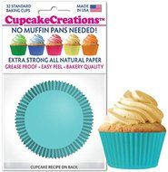 Light Turquoise Cupcake Baking Cup Liners 32 Count by Cupcake Creations N2