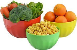 Surpahs Melamine Mixing Bowl Set, Salad Bowls, 3 Pieces (2Qt, 3Qt, 4Qt) N3