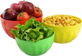 Surpahs Melamine Mixing Bowl Set, Salad Bowls, 3 Pieces (2Qt, 3Qt, 4Qt) N4
